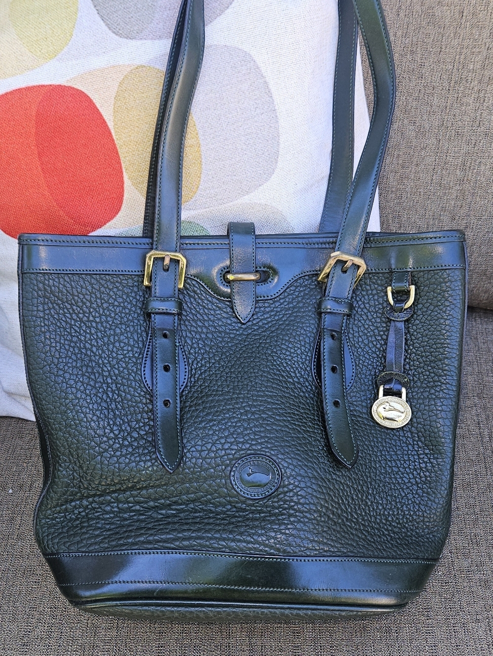 Dooney and Bourke AWL Green Leather Bucket Tote Bag DOONEY BOURKE All Weather 